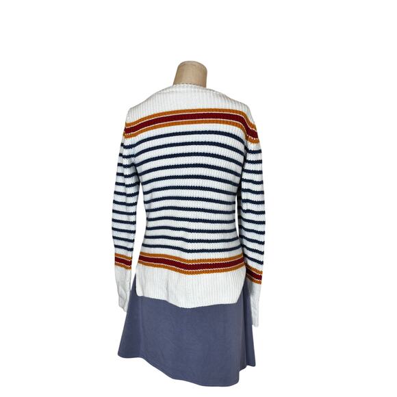 Faherty Cashmere Cotton Striped Sweater Womens XS - Picture 2 of 4
